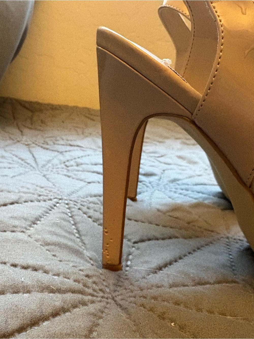 Steve Madden Nude Tan High Heel Ankle Strap Sandals - Picture 4 of 4